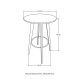 Glitzhome 40.25"H Bamboo Round Bar Table