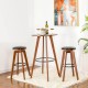 Glitzhome 40.25"H Bamboo Round Bar Table