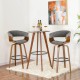 Glitzhome 40.25"H Bamboo Round Bar Table