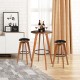 Glitzhome Bamboo Bar Table and Set of 2 Bar Stools