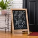 Glitzhome Farmhouse Brown Wooden Framed Haning or Standing Chalkboard Sign