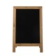 Glitzhome Farmhouse Brown Wooden Framed Haning or Standing Chalkboard Sign
