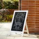 Glitzhome Farmhouse White Wooden Framed Haning or Standing Chalkboard Sign