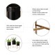 Glitzhome Modern Glossy Black Metal Plant Stands, Set of 3