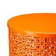 Glitzhome Set of 2 Orange Metal Garden Stool or Plant Stand or Accent Table (Multi-functional)