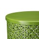 Glitzhome Set of 2 Green Metal Garden Stool or Plant Stand or Accent Table (Multi-functional)