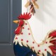 Glitzhome 21"H Metal Patriotic Rooster Porch Décor