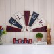 Glitzhome 32"L Welcome Metal Patriotic Half Wind Spinner Wall Decor