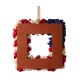 Glitzhome 19.25"L Americana Squared Fabric Wreath