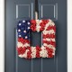 Glitzhome 19.25"L Americana Squared Fabric Wreath