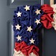 Glitzhome 19.25"L Americana Squared Fabric Wreath