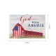Glitzhome 30"L God Bless America Sign Wooden Wall/Hanging Decor