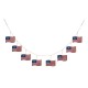 Glitzhome 72"L Metal American Flags Garland