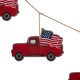 Glitzhome 72"L Patriotic Galvanized Truck Garland