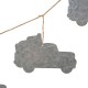 Glitzhome 72"L Patriotic Galvanized Truck Garland