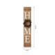 Glitzhome 42"H Wooden Brown HOME Porch Sign With 3 Interchangeable Wreathes（Spring/Fall/Christmas）