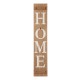 Glitzhome 42"H Wooden Brown HOME Porch Sign With 3 Interchangeable Wreathes（Spring/Fall/Christmas）