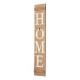 Glitzhome 42"H Wooden Brown HOME Porch Sign With 3 Interchangeable Wreathes（Spring/Fall/Christmas）