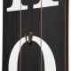 Glitzhome 42"H Wooden Black HOME Porch Sign With 3 Interchangeable Wreathes（Spring/Fall/Christmas）