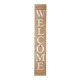 Glitzhome 60"H Wooden Brown WELCOME Porch Sign With 4 Interchangeable Wreathes（Spring/Patriotic/Fall/Christmas）