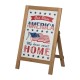 Glitzhome 24"H God Bless America & My Home Sweet Home Wooden Porch Sign Décor