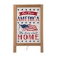 Glitzhome 24"H God Bless America & My Home Sweet Home Wooden Porch Sign Décor