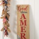 Glitzhome 42"H God Bless America Wooden Porch Board Sign