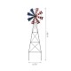 Glitzhome 41.25"H Stars and Stripes Metal Wind Spinner Yard Stake or Wall décor