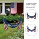 Glitzhome 36"L Welcome Metal Stars and Stripes Yard Stake