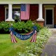 Glitzhome 36"L Welcome Metal Stars and Stripes Yard Stake