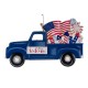 Glitzhome 24"L Metal Patriotic Truck Yard Stake or Wall Décor