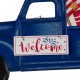 Glitzhome 24"L Metal Patriotic Truck Yard Stake or Wall Décor