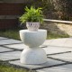 Glitzhome 17.75"H MGO Faux Terrazzo Garden Stool, Plant Stand or Accent Table (Multi-functional)