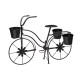 Glitzhome 26"H Hand Painted Black Metal Bicycle Plant Stand