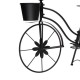 Glitzhome 26"H Hand Painted Black Metal Bicycle Plant Stand