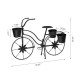 Glitzhome 26"H Hand Painted Black Metal Bicycle Plant Stand