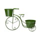 Glitzhome 15"H Hand Painted Green Metal Bicycle Plant Stand