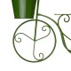 Glitzhome 15"H Hand Painted Green Metal Bicycle Plant Stand