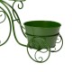 Glitzhome 15"H Hand Painted Green Metal Bicycle Plant Stand