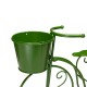 Glitzhome 15"H Hand Painted Green Metal Bicycle Plant Stand