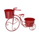 Glitzhome 15"H Hand Painted Red Metal Bicycle Plant Stand