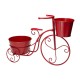 Glitzhome 15"H Hand Painted Red Metal Bicycle Plant Stand