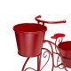 Glitzhome 15"H Hand Painted Red Metal Bicycle Plant Stand