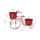 Glitzhome 15"H Hand Painted Red Metal Bicycle Plant Stand