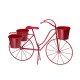 Glitzhome 19"H Hand Painted Red Metal Bicycle Plant Stand