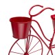 Glitzhome 19"H Hand Painted Red Metal Bicycle Plant Stand