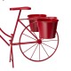 Glitzhome 19"H Hand Painted Red Metal Bicycle Plant Stand