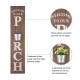 Glitzhome 42"H "WELCOME TO OUR PORCH" Wooden Porch Sign with Metal Planter