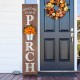 Glitzhome 42"H "WELCOME TO OUR PORCH" Wooden Porch Sign with Metal Planter