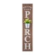 Glitzhome 42"H "WELCOME TO OUR PORCH" Wooden Porch Sign with Metal Planter